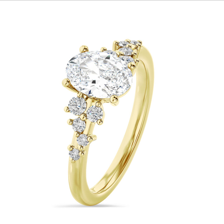 Golden Pavilion 1.00 Carat Ring With Oval Diamond - Image 6