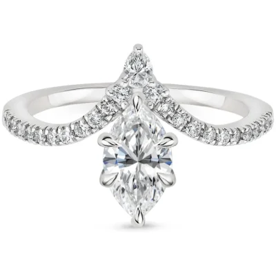 Starlight Cathedral- Marquise Diamond Ring (1 1/4 ct. tw.) (Setting Only)