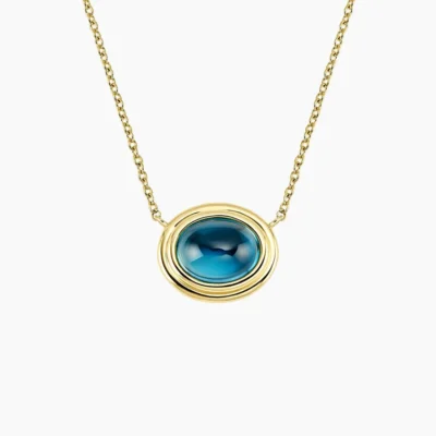 Golden Orchard London Blue Topaz Necklace in 14K Yellow Gold