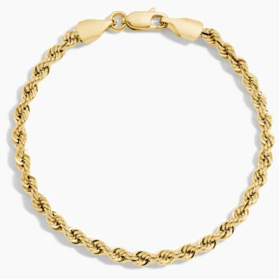 Lotus Weave 6.5 in - 8.5 in. Rope Chain Bracelet (3.3mm)