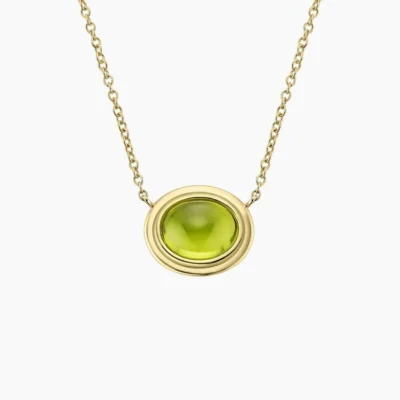 Golden Orchard Peridot Necklace in 14K Yellow Gold