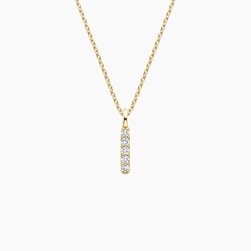 Crownline Bar Diamond Pendant