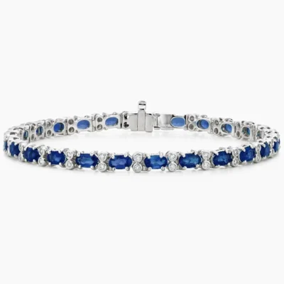 Saffron Coil Sapphire and Diamond Bracelet (1/2 ct. tw.)