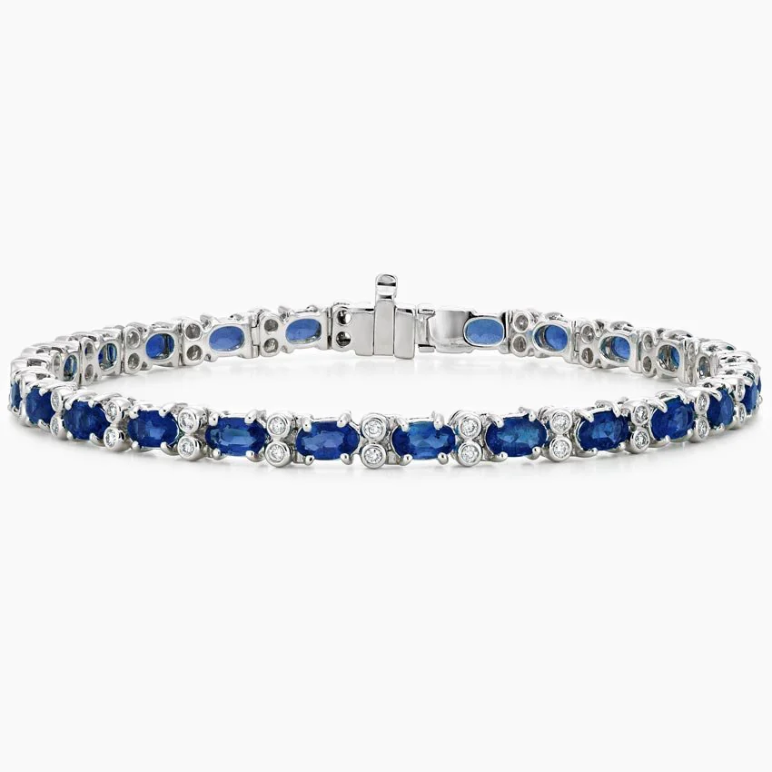 Saffron Coil Sapphire and Diamond Bracelet (1/2 ct. tw.)