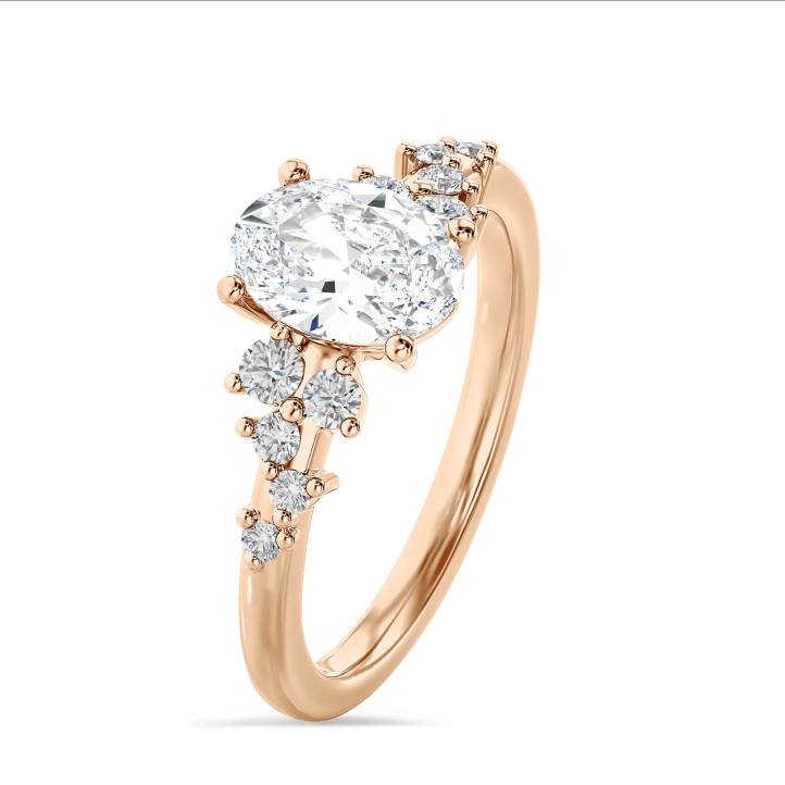 Golden Pavilion 1.00 Carat Ring With Oval Diamond - Image 7