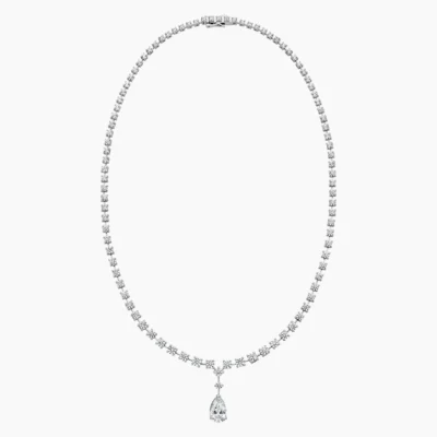 Whisperlight Round and Pear Diamond Pendant Necklace (12 1/4 ct. tw.)