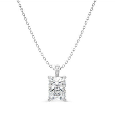 Twinline Radiant Cut Diamond Pendant