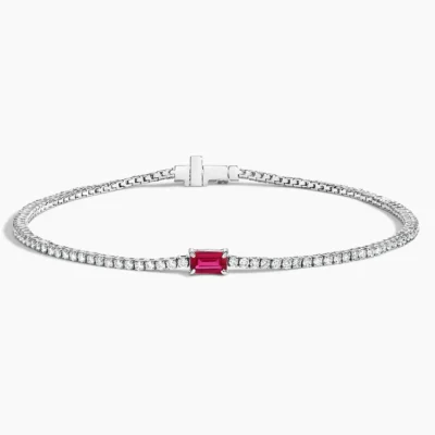 Concorde Lab Ruby and Lab Diamond Tennis Bracelet (1 1/5 ct. tw.)