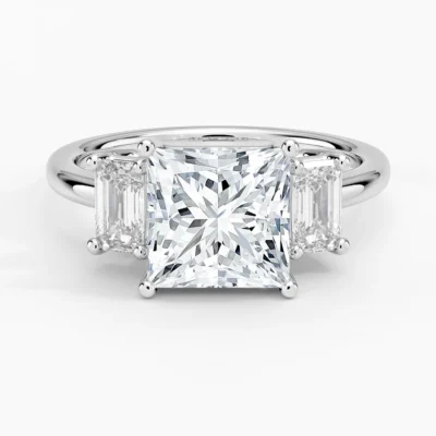 Regal Crest Three Stone Princess Diamond Ring (3/4 ct. tw.) (Setting Only)